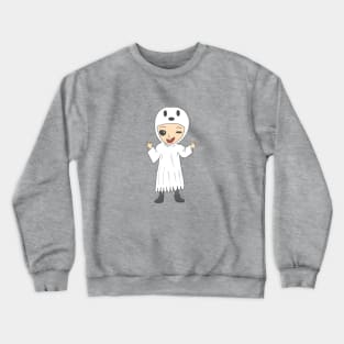 Ghost Costume Kid Crewneck Sweatshirt